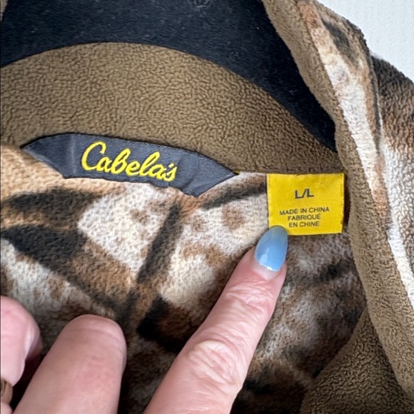 Cabela's Fleece Camouflage Hunting Zip up Men's Jacket Size Large - Picture 2 of 13